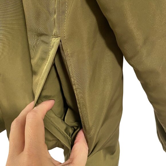 Dylan Tara Hooded Zip Up Green Jacket w/Faux Fur Detachable Hood Size M NWT - Picture 3 of 12